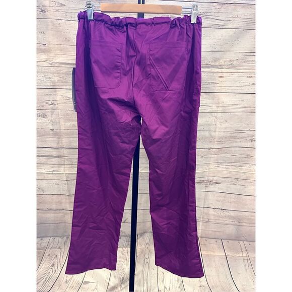 Cherokee Luxe Plum Berry Pull On Drawstring Scrub Pants Size Small New - Picture 6 of 6